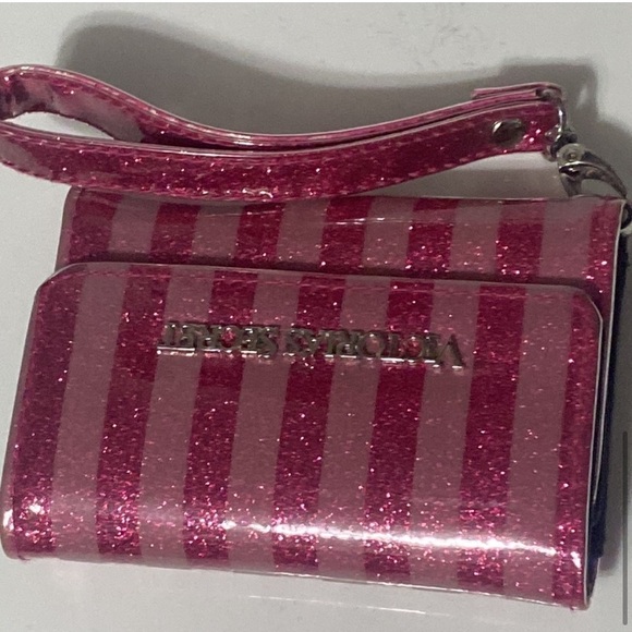 EUC VS Pink Hoodie XS+VS Stripe sparkle✨ wallet+slouch socks🧦NEW - Picture 6 of 16